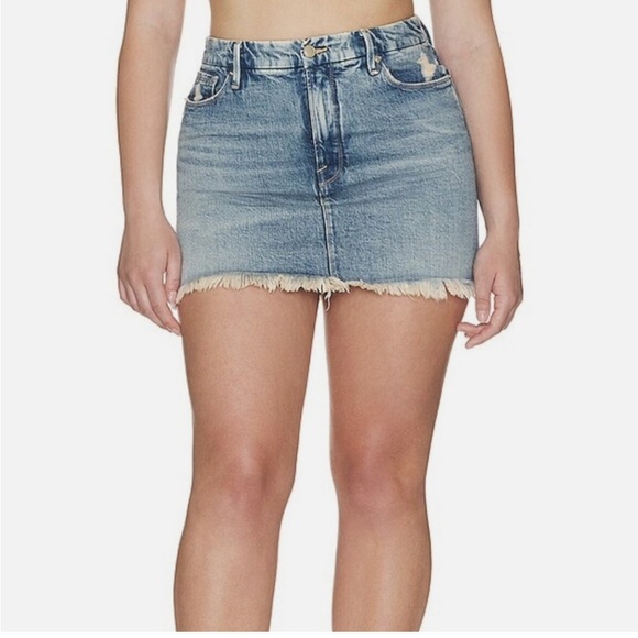 Good American Blue Denim Skirt size 0/25 new - Picture 1 of 7